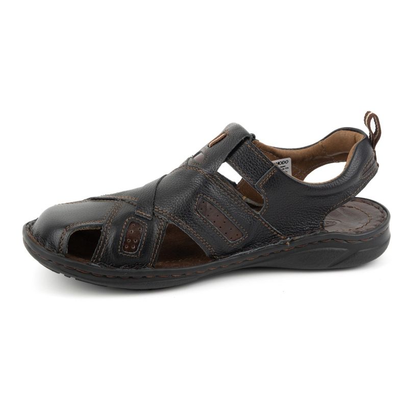 KOMODO Men's leather velcro sandals 523K black 1 KOMODO Men's leather velcro sandals 523K black 1