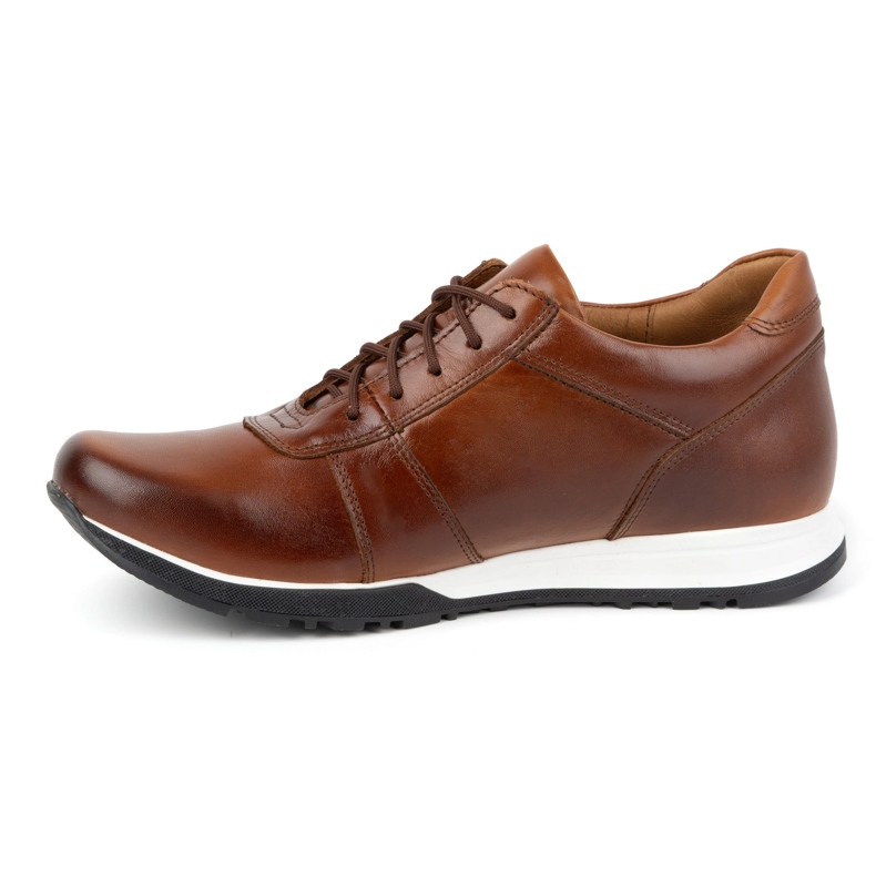 Olivier Men's Elevator Shoes Lace-Up Leather Sport Style 408KZ + 3 cm Brown 1 Olivier Men's Elevator Shoes Lace-Up Leather Sport Style 408KZ + 3 cm Brown 1