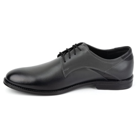 Olivier Men's elegant leather shoes 253LU gray grey 1