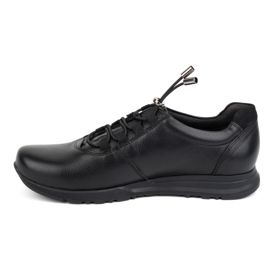 Kampol Men's leather shoes 25/5 black 1
