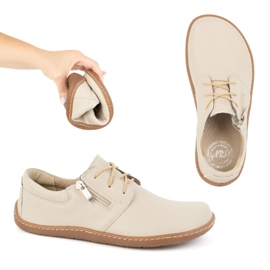 Olivier Women's minimalist leather shoes barefoot 1244 beige 1