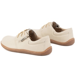 Olivier Women's minimalist leather shoes barefoot 1244 beige 8