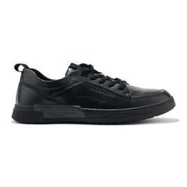 Black men's sports lace-up shoes 1
