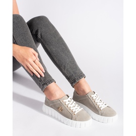 Gray suede platform shoes grey 1 Gray suede platform shoes grey 1