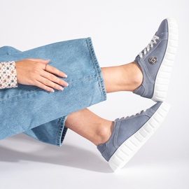 Light blue suede leather platform shoes 1 Light blue suede leather platform shoes 1