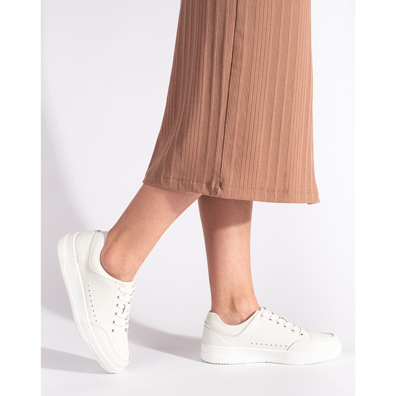 White leather high platform sneakers 1 White leather high platform sneakers 1