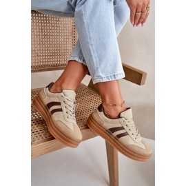 Women's Sneakers On The Platform Brown Nesonice 1