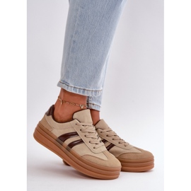 Women's Sneakers On The Platform Brown Nesonice 2