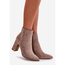 Women's Ankle Boots With Zipper Insulated Eco Suede Beige Mevair 1 Women's Ankle Boots With Zipper Insulated Eco Suede Beige Mevair 1