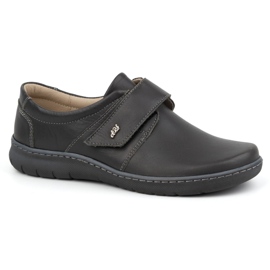 Olivier Women's leather velcro shoes 0693 gray grey 1 Olivier Women's leather velcro shoes 0693 gray grey 1