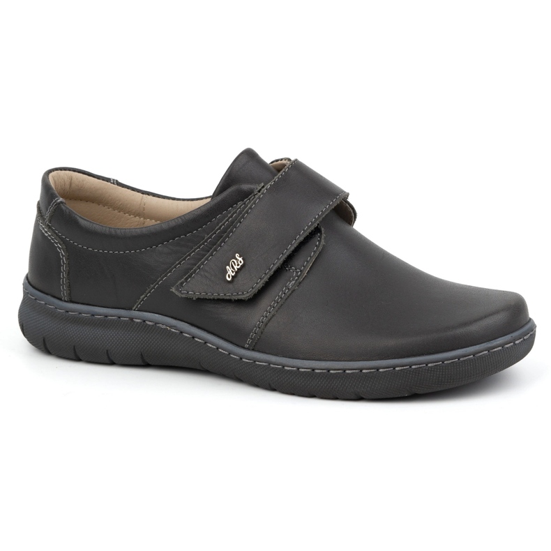 Olivier Women's leather velcro shoes 0693 gray grey 1 Olivier Women's leather velcro shoes 0693 gray grey 1