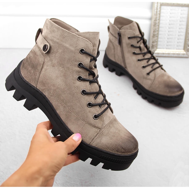 Women's boots khaki trapper Potocki SZ12168 green 1