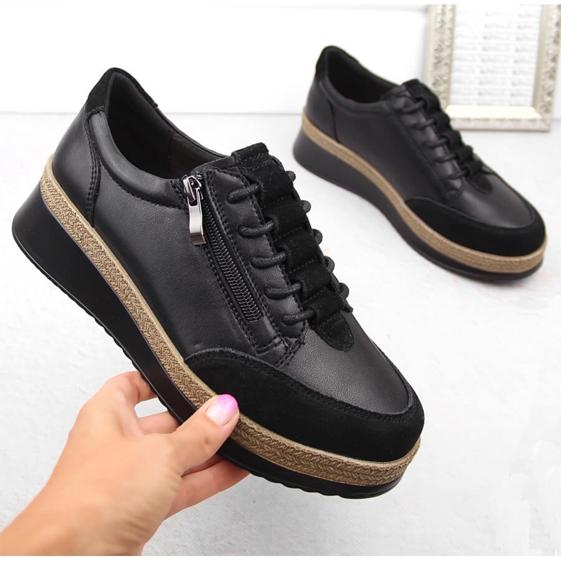 Women's leather half-boots with zipper black T.Sokolski J24-207 1