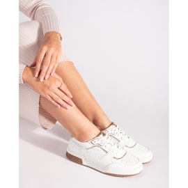 White and gold platform sneakers 1 White and gold platform sneakers 1