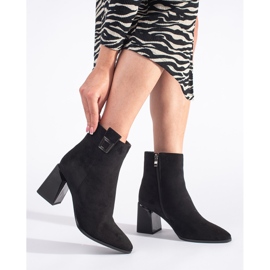 Goodin Black suede ankle boots on the post 1