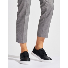 Black Leather Women's Sneakers by Sergio Leone 1