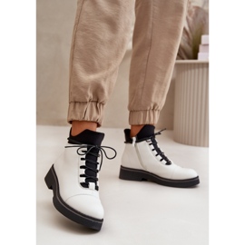 Women's Insulated Ankle Boots With Low Upper Eco Leather White 2 Women's Insulated Ankle Boots With Low Upper Eco Leather White 2