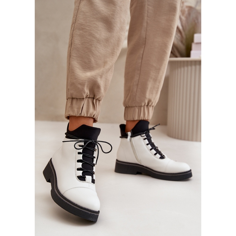 Women's Insulated Ankle Boots With Low Upper Eco Leather White 2 Women's Insulated Ankle Boots With Low Upper Eco Leather White 2