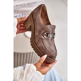 Zazoo 20175 Women's Low Shoes On A Heel Natural Leather Dark Beige 2 Zazoo 20175 Women's Low Shoes On A Heel Natural Leather Dark Beige 2