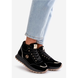 Ankle boots women's sports shoes insulated on the platform black Ariatte 1