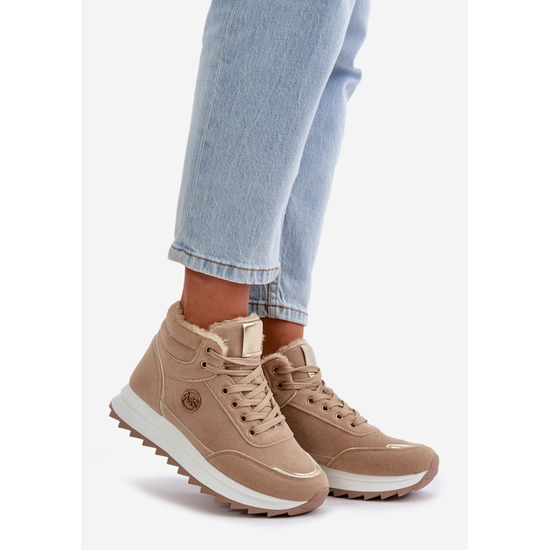 Ankle boots women's sports shoes insulated on the platform Khaki Ariatte beige 1 Ankle boots women's sports shoes insulated on the platform Khaki Ariatte beige 1