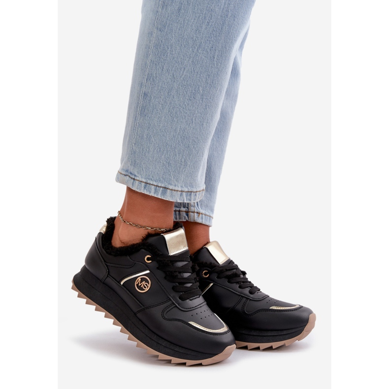 Women's Sports Shoes Fur Lined Platform Black Lerisas 1 Women's Sports Shoes Fur Lined Platform Black Lerisas 1