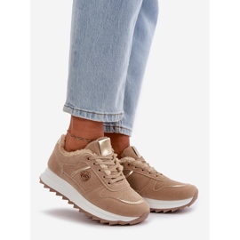 Women's Sports Shoes Fur-Lined On The Platform Khaki Lerisas beige 1