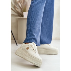 Sneakers Sports Shoes Women Insulated On A Massive Sole Beige Ardiela 2