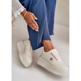 Sneakers Sports Shoes Women Insulated On A Massive Sole Beige Verissha 2