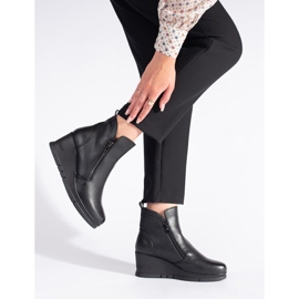 Black women's wedge ankle boots 2