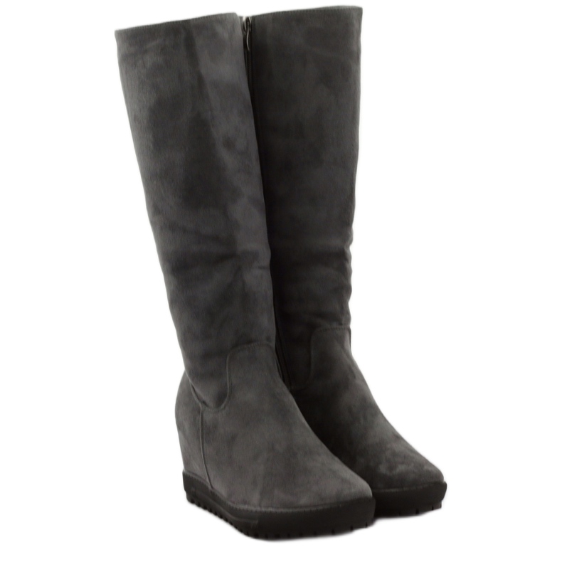 Gray Filippo 318 wedge boots grey 4