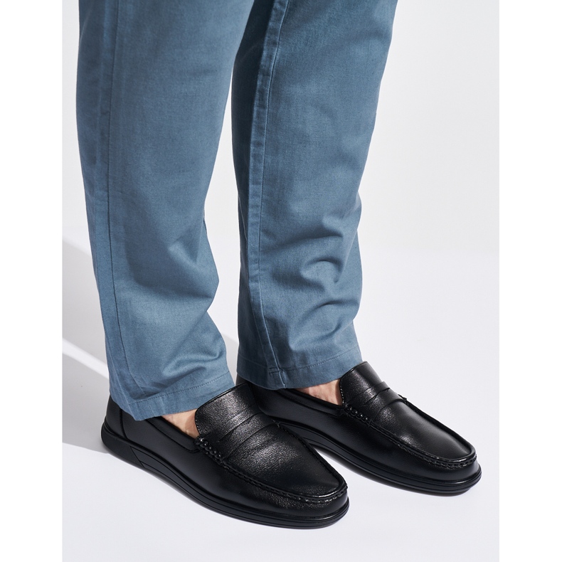 Black slip-on loafers for men 1 Black slip-on loafers for men 1
