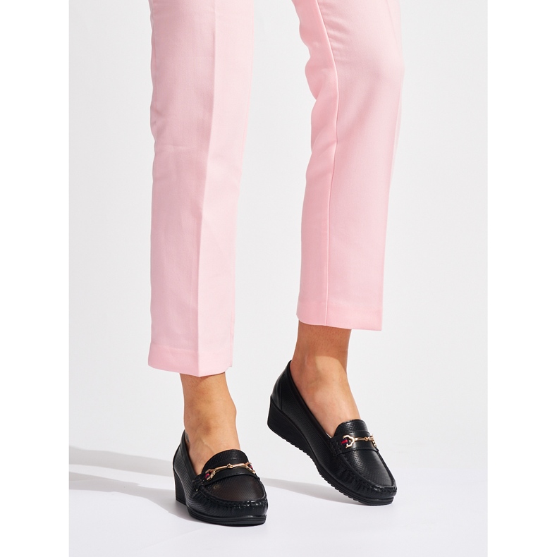 Black wedge loafers 1 Black wedge loafers 1