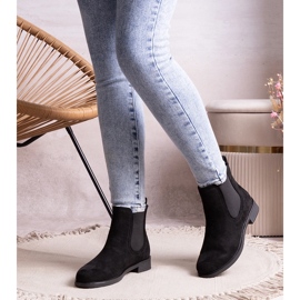 Black Slip-on Ankle Boots by Szamiran 1