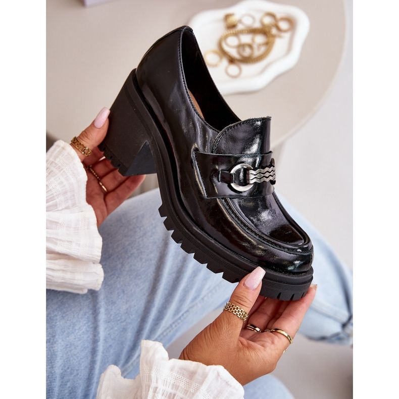 Zazoo 20175 Patent Leather Women's Pumps Natural Leather Black 2 Zazoo 20175 Patent Leather Women's Pumps Natural Leather Black 2
