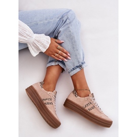 Zazoo N1068S4 Women's Suede Sneakers On The Platform Leopard Pink 2 Zazoo N1068S4 Women's Suede Sneakers On The Platform Leopard Pink 2