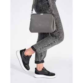Women's black sneakers with a thick sole 1 Women's black sneakers with a thick sole 1