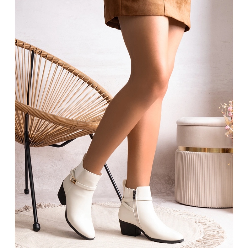 Beige ankle boots with heel Ibdisa 1