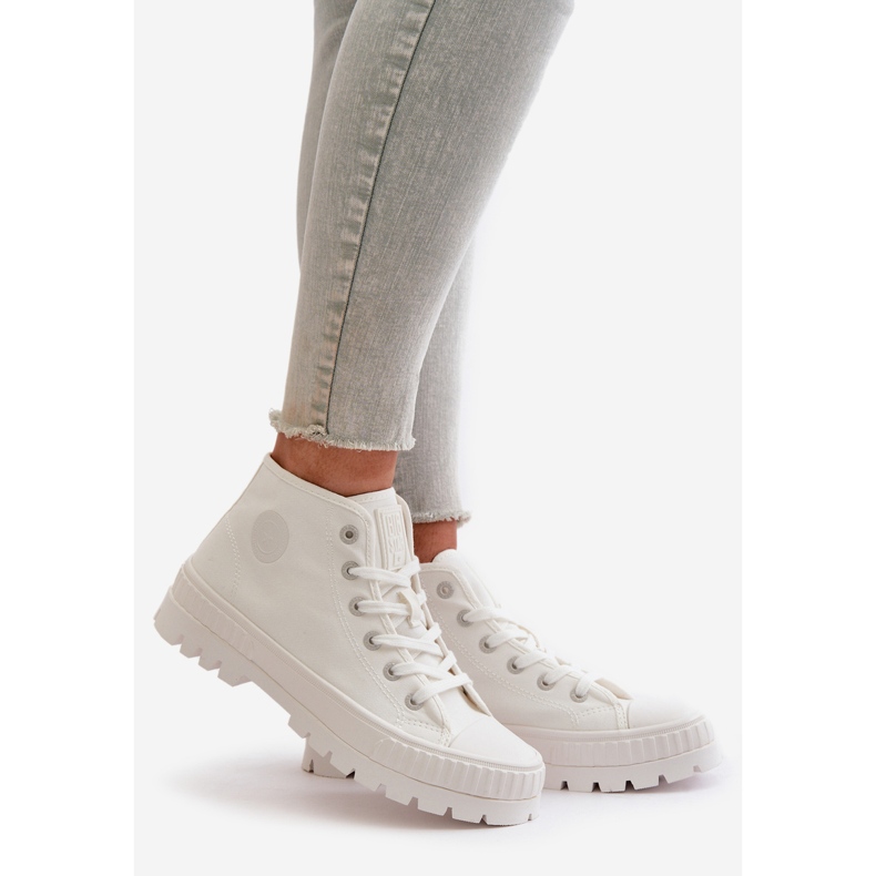 Women's Sneakers With Ankle Boots Big Star OO274009 White 1