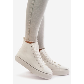 Women's Insulated Eco Leather Sneakers Big Star OO274788 White 1
