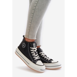 Insulated Women's Sneakers On The Platform Eco Leather Big Star OO274062 Black 1 Insulated Women's Sneakers On The Platform Eco Leather Big Star OO274062 Black 1