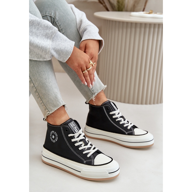 Insulated Women's Sneakers On The Platform Eco Leather Big Star OO274062 Black 2 Insulated Women's Sneakers On The Platform Eco Leather Big Star OO274062 Black 2