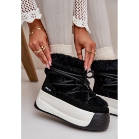 Women's Leather Snow Boots With Thick Sole And Fur Big Star OO274A206 Black 2 Women's Leather Snow Boots With Thick Sole And Fur Big Star OO274A206 Black 2