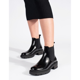 Patent leather women's Sergio Leone platform ankle boots black 2 Patent leather women's Sergio Leone platform ankle boots black 2