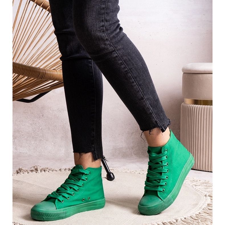Bez marki Green Rafife high top sneakers 1