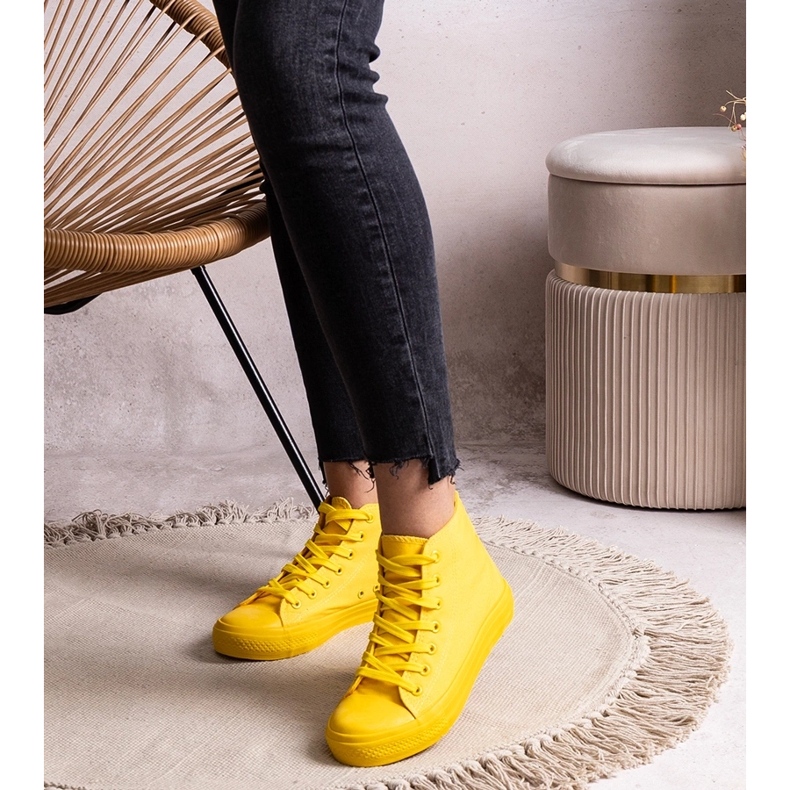 Rafife yellow high top sneakers 1