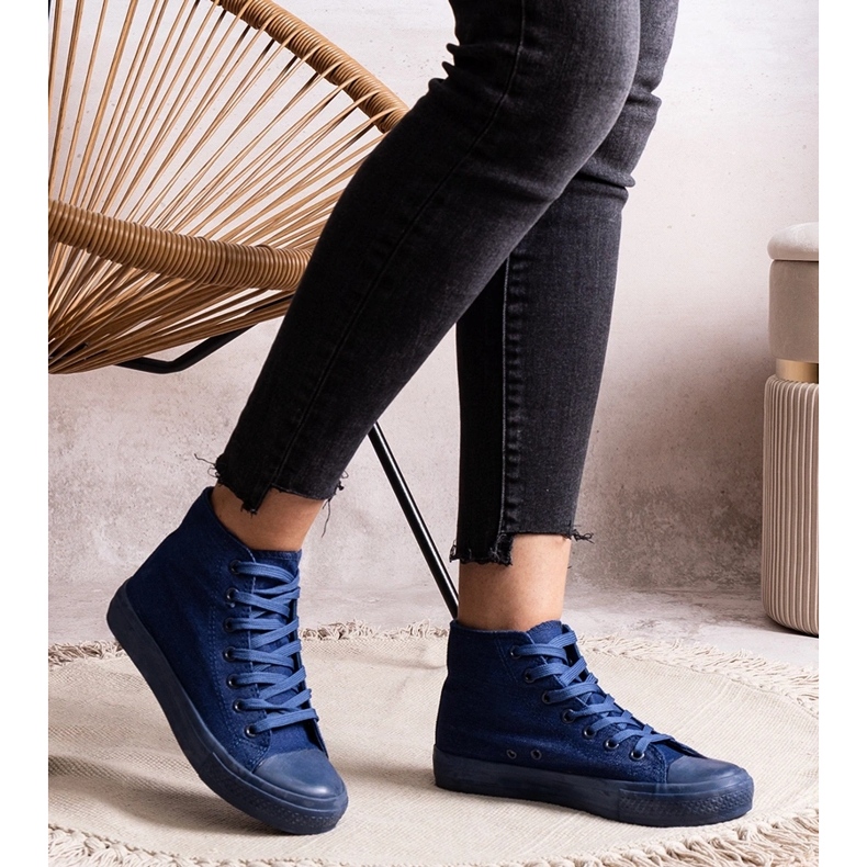 Rafife denim high top sneakers blue 1