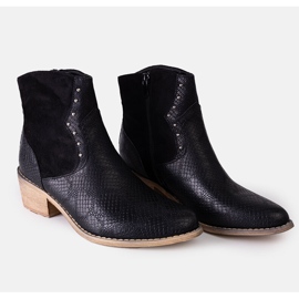 Black ankle boots with a Madmina heel 1