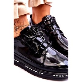 S.Barski Black Chantal Patent Leather Sneakers 5
