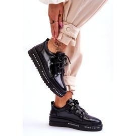 S.Barski Black Chantal Patent Leather Sneakers 3